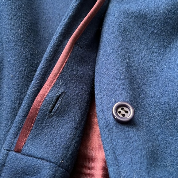 🔥électre Paris🔥 | Vintage royal blue pure virgin wool long peacoat - Picture 6 of 15